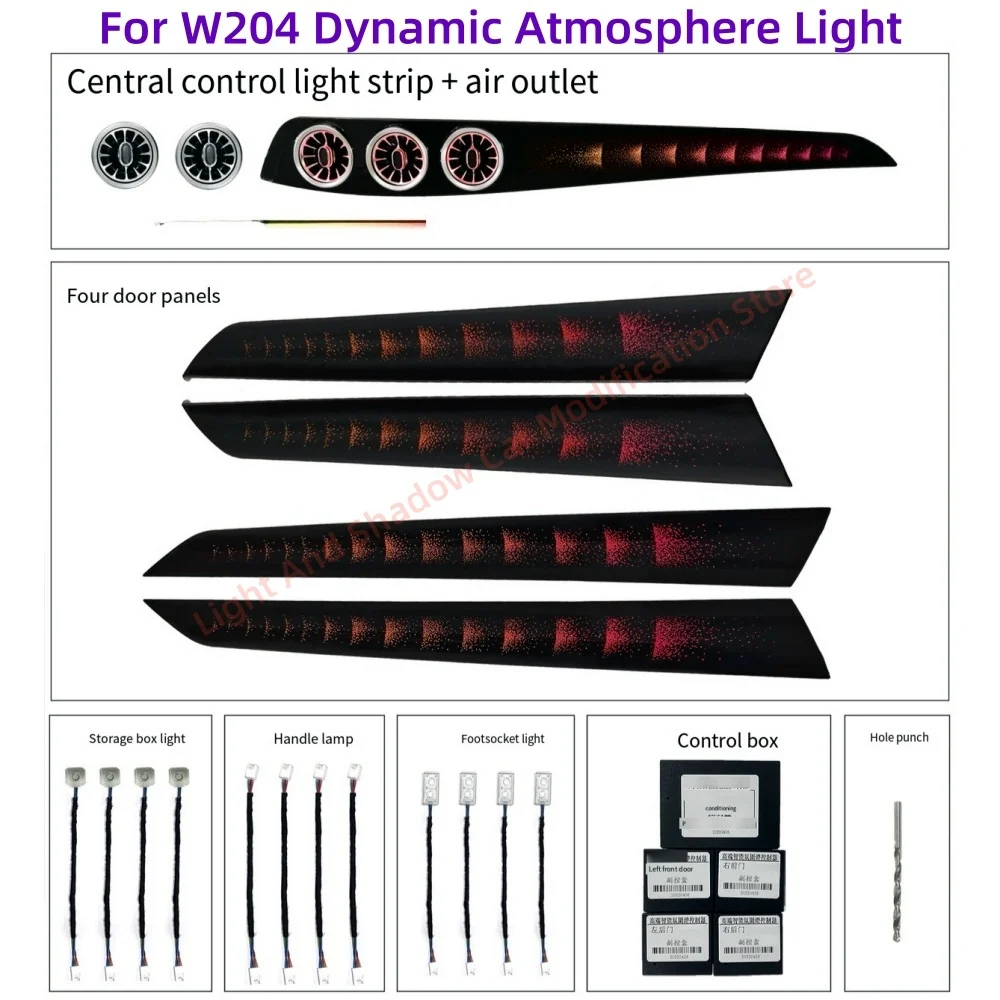 

Ambient Light For Mercedes Benz C-class W204 car interior lighting upgrade Car accessories Instrument decorative luminous vents