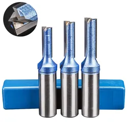 2 Flutes Straight Router Bits Drilling Cleaning Bottom Cutting Slotted Woodworking Tools Tungsten Endmill Milling Cutter