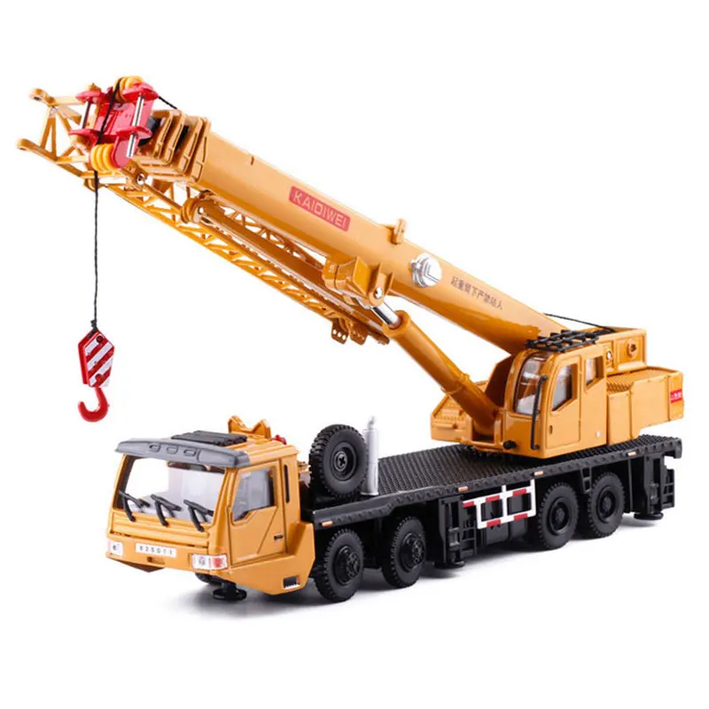 

1:55 Diecast Engineering Car 360° Rotation Work Platform Model Crane Lifter With 4 Front Wheel Steering Crane Kids Boy Toys