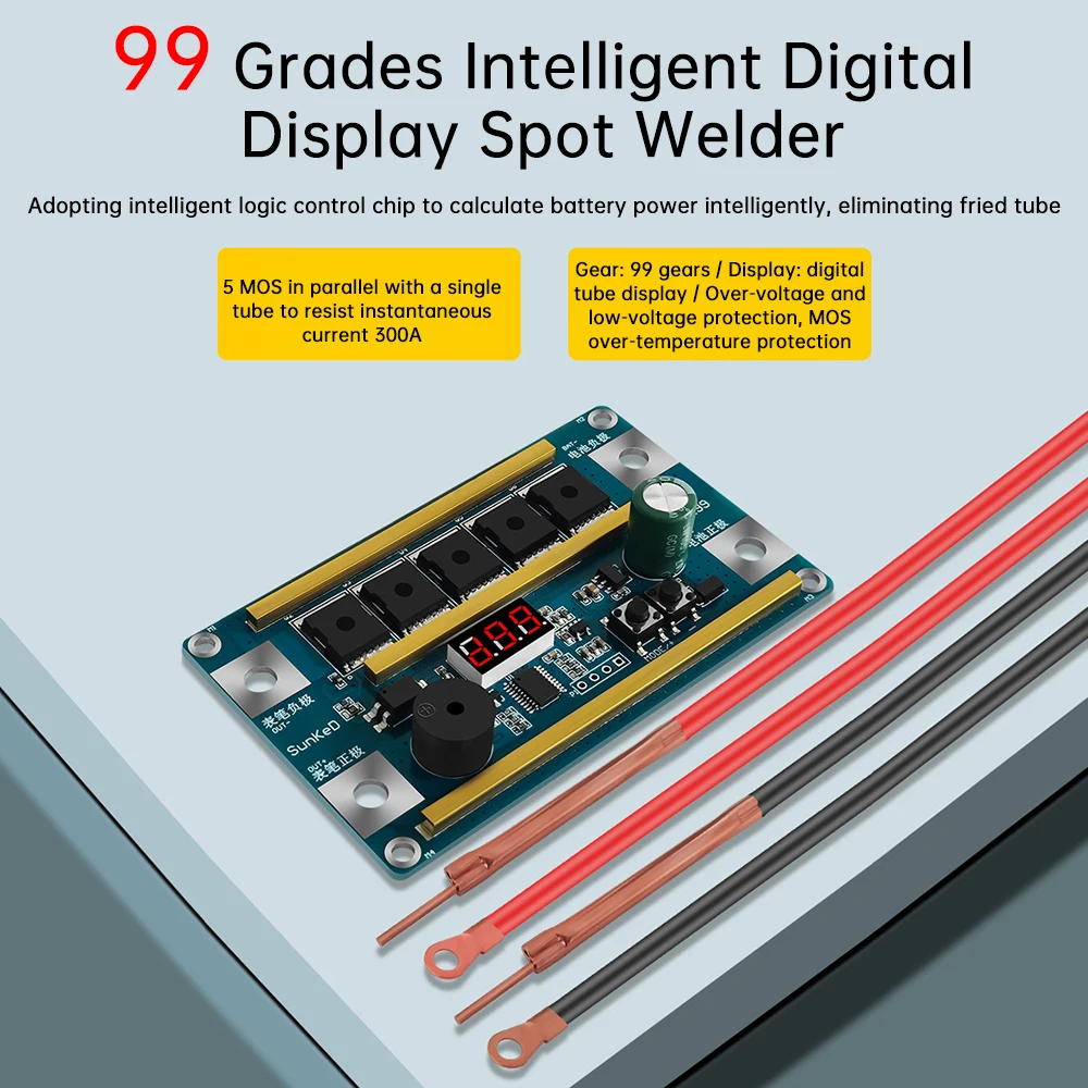 Imagem -02 - Spots Welding Machine Control Board Digital Equipamento de Solda Portátil Faça Você Mesmo Kit para 18650 Bateria de Lítio Níquel Folha 12v