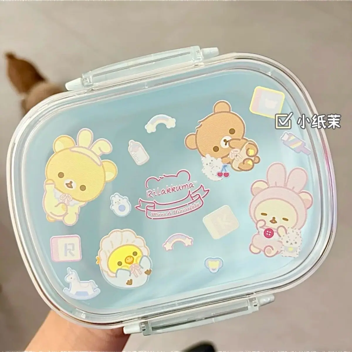 

New Cute high appearance easy bear lunch box Cartoon Student Office Worker Bring Rice Plastic Bento Box Fruit Preservation Box