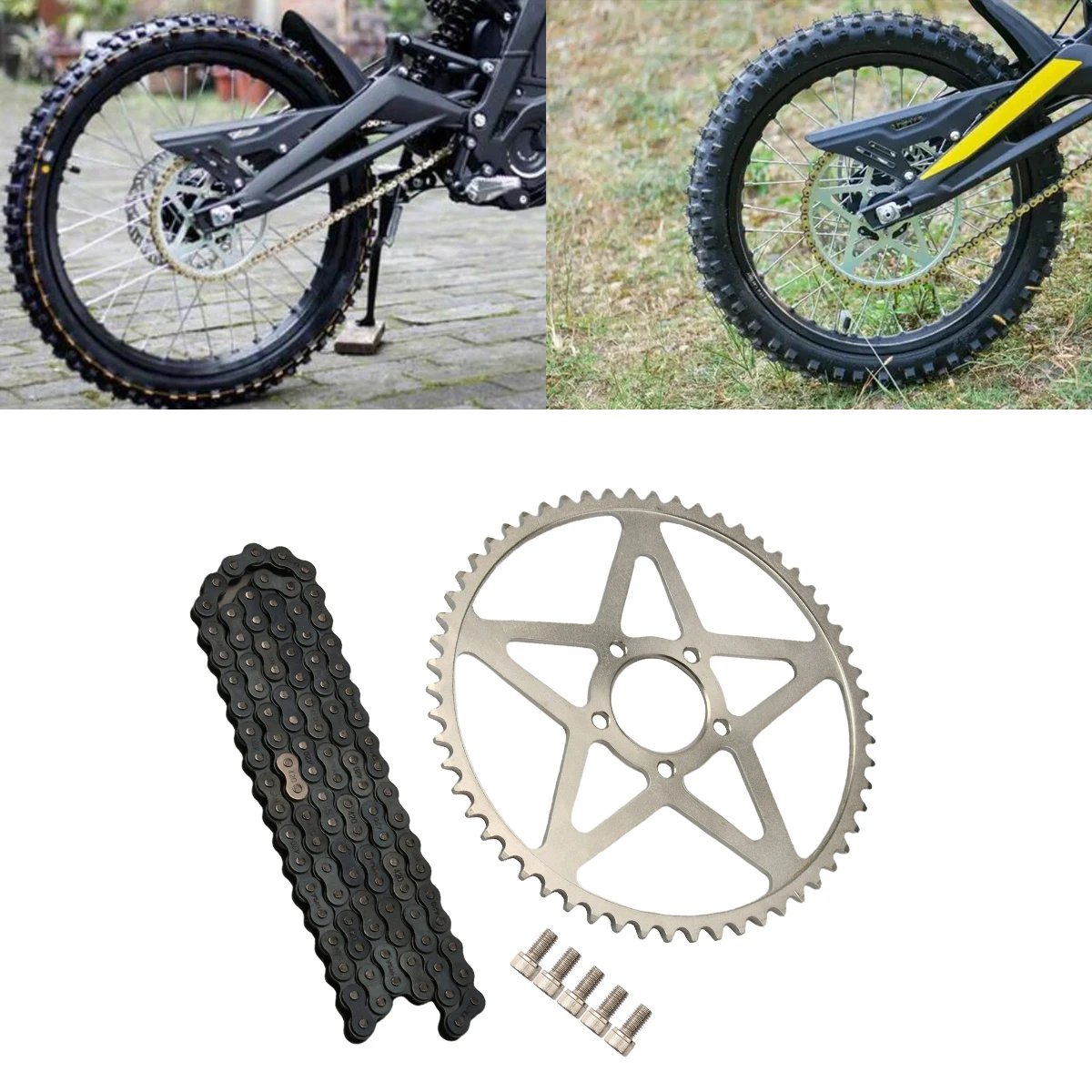 

For Sur Ron Sur-ron S X Light Bee Motorcycle Rear 42T 48T 58T 102 106 112L Chain Sprocket Electric Motocross Dirt Bike Universal