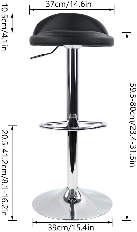 Pu Lederen Ronde Barkruk Met Rugleuning In Hoogte Verstelbare Draaibare Pub Stoel Thuis Keuken Barkrukken Rugloze Kruk