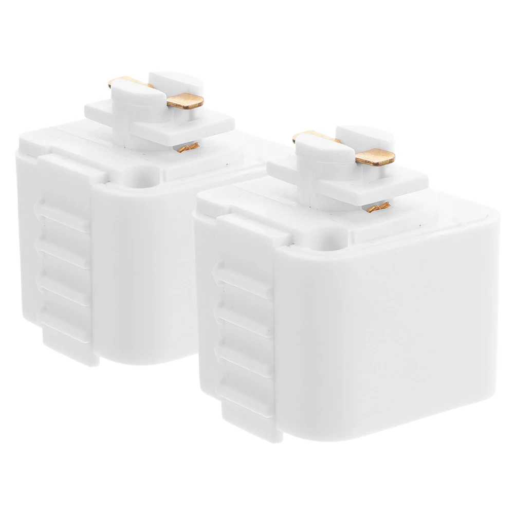 

2pcs Track Light Adapter LED Connector for Home Office Metal Fixture Universal Compatibility High Conductivity Layout