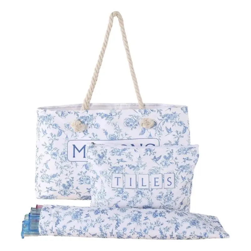E8BD Fashionable Mahjong Themed Carry All Bag Suitable For Daily Use And Trip