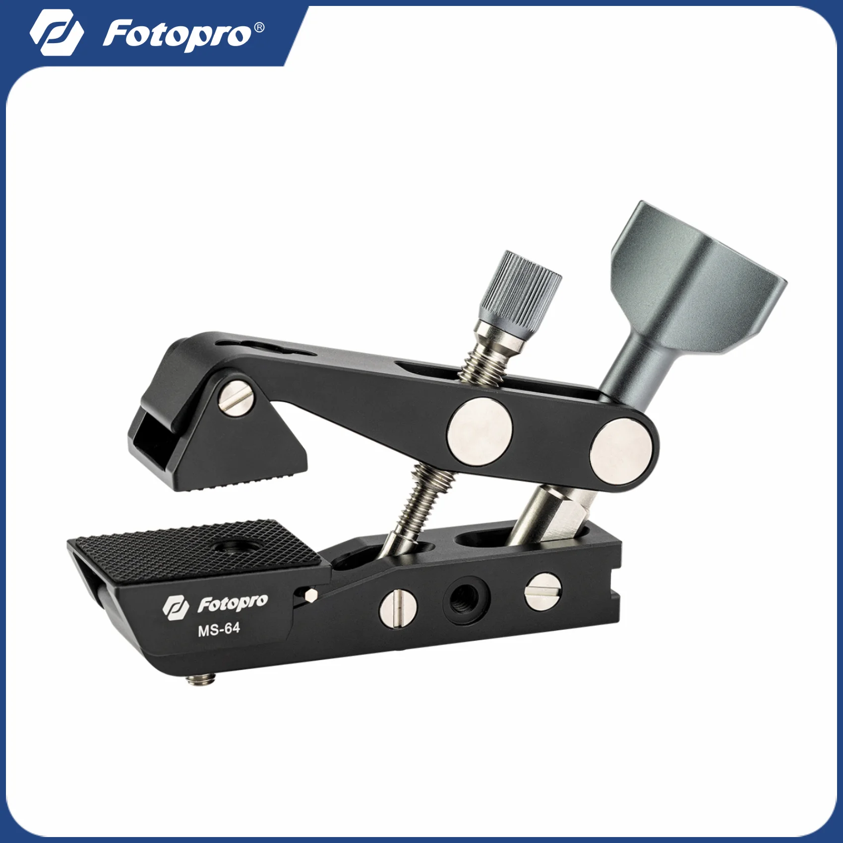 

Fotopro MS64 Crab Super Clamp Portable Multi-hole Expansion Fixed Clip Aluminum Travel Photography Bracket for DSLR Camera
