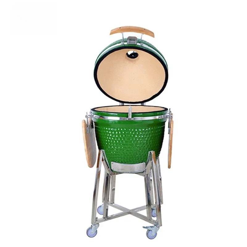 21 inch ceramic barbecue grill, stainless steel portable villa courtyard dinner, smoked braised grill, roasted chicken