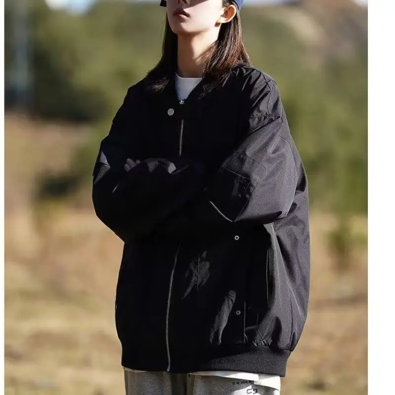 

Loose Men's Jaet 2024 Spring Autumn Sli Streetwear Hong Kong Sle Casual Coat High Street Trend Harajuku Korean Version