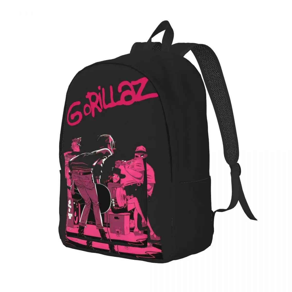 Gorillaz-Sac à livres rétro pour adolescents, sac à dos Rock, école primaire, lycée, sports