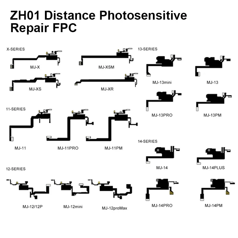 MIJING ZH01 Receiver FPC for X 11 12 13 14ProMax True Tone Face ID Repair Distance Photosensitive Maintenance Flex Cable