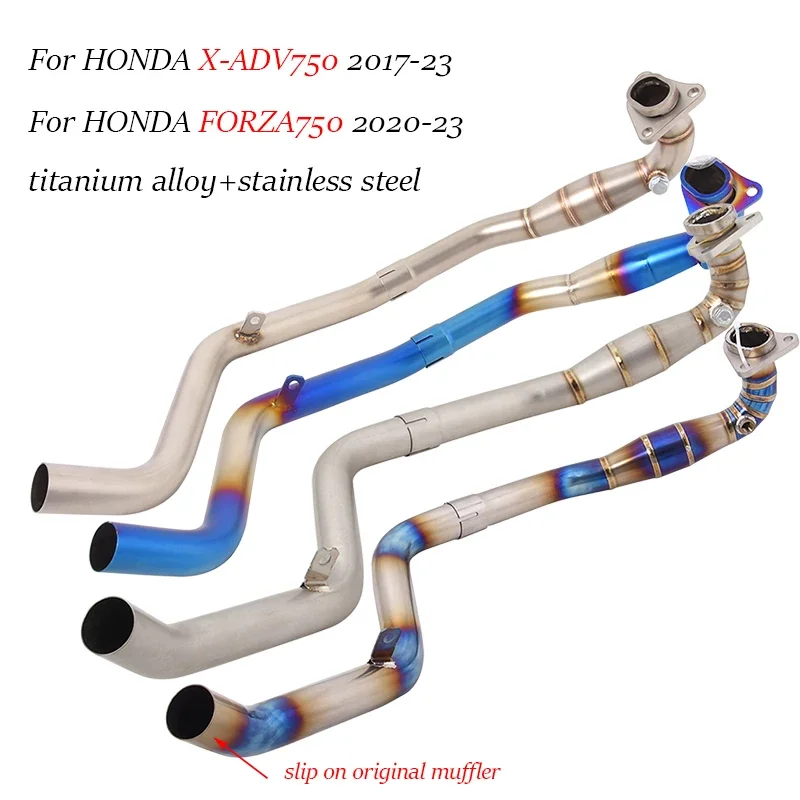 

Для HONDA X-ADV750 2017-2024 FORZA750 2020-2024 выхлопная система мотоцикла, соединительная труба, без шнуровки, оригинальный глушитель Escape