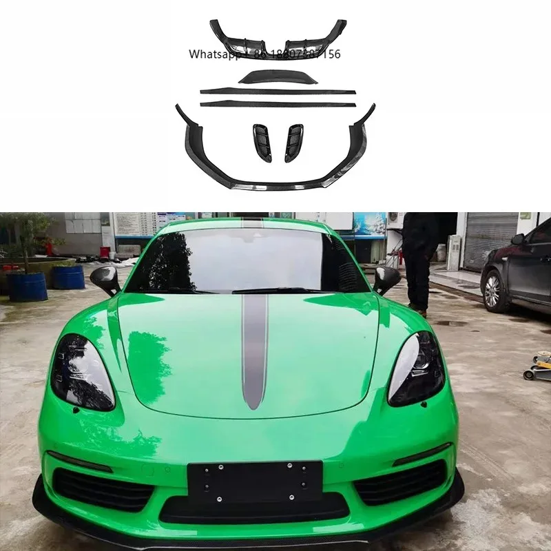 

Front Rear Lip Diffuser Side Skirt Carbon Fiber Fibre Body Kit forPorsche 718 Boxster Bodykit