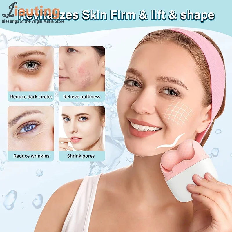 2 In 1 Ice Roller Für Gesicht Auge Schmerzen Relief Gesichts Kalt Massage Roller Hautpflege Schmerzen Relief Make-Up Pflege Werkzeug