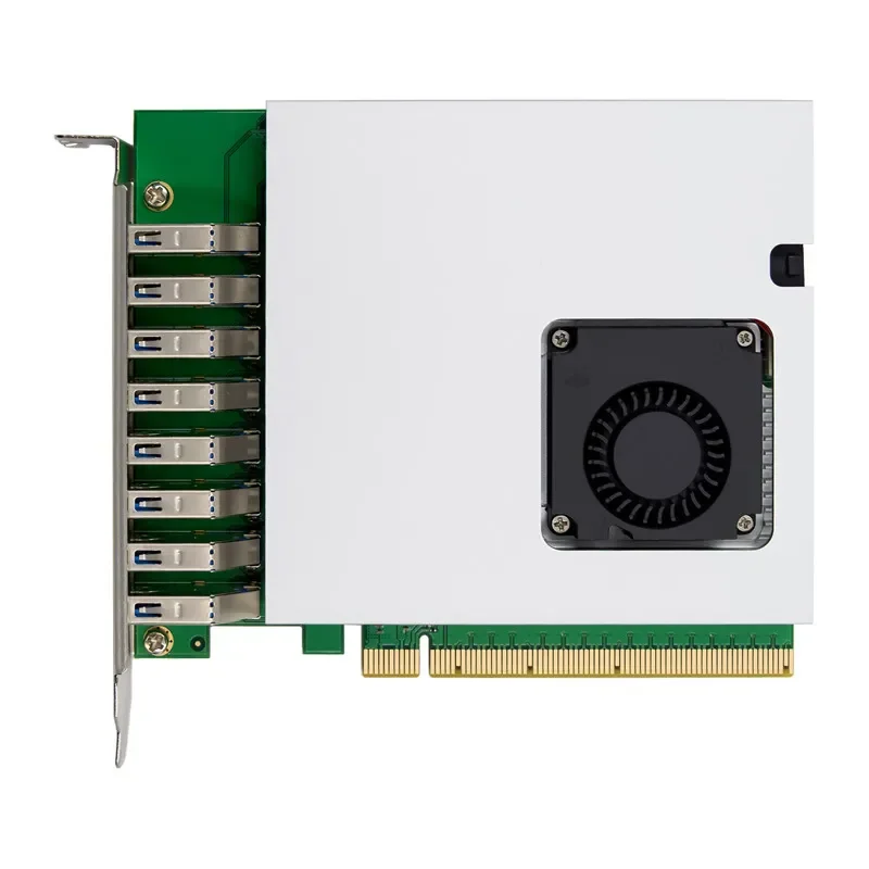 For SUNWEIT ST6109 PCIe X16 Expansion Card Featuring ASM3242 Controller with 8 Channel USB 3.2 Gen 2 Type A Ports Supporting