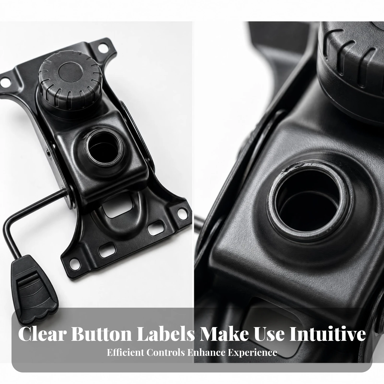 Rotating Heavy Duty Mounting Holes Swivel Chair Base Plate 17-Hole Swivel Plate Tilt Control Mechanism Office Chair Tilt Base