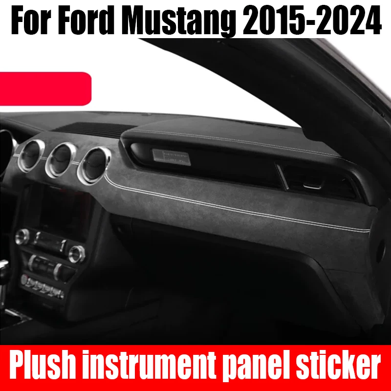 for Ford Mustang 2023 2022 2021 2018 2017 2016 2015 Protective sticker made of plush material for the central control dashboard