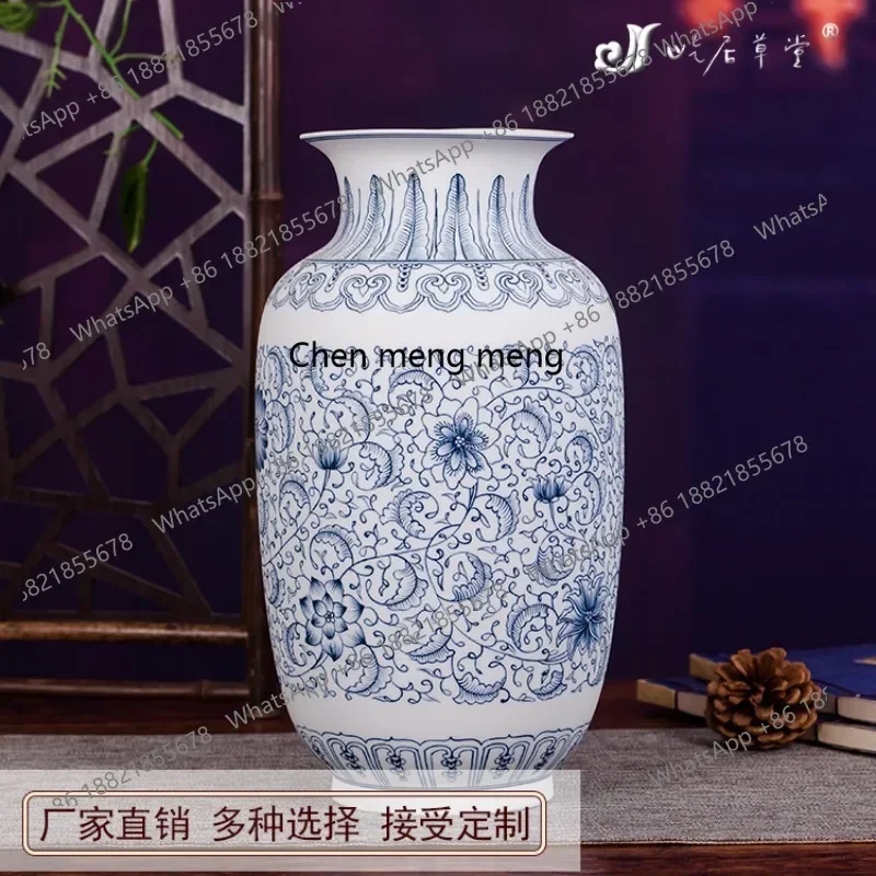 A6239 Hand-painted lotus and winter melon bottle Jingdezhen ceramic small vase blue and white porcelain factory direct sales