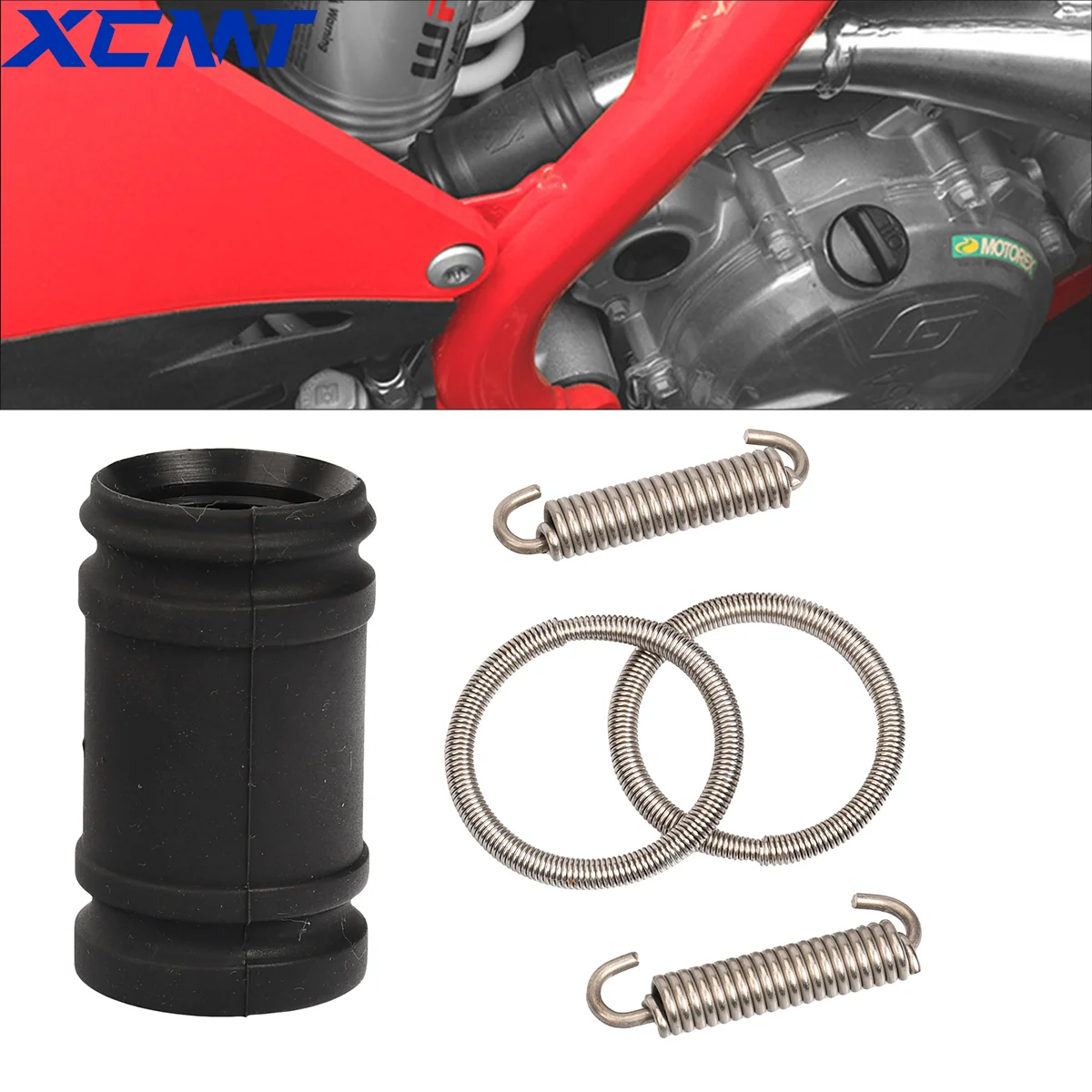 

Motorcycle Exhaust Pipe Tailpipe Seal Ring Spring Exhaust Coupling Kit For KTM SX XC EXC XCW TPi TC TE TE i TX TX-i 250 300 2023