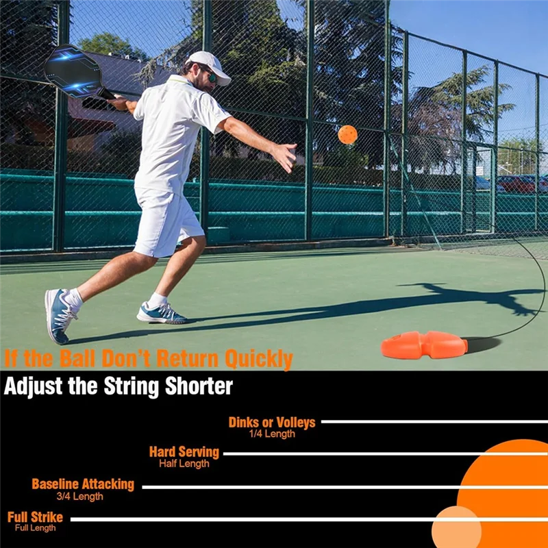 

Тренажер для пиклбола XFDZ-Match Buddy, мяч для тренировки пиклбола со шнурком, простой в использовании отбойник для пиклбола для практики