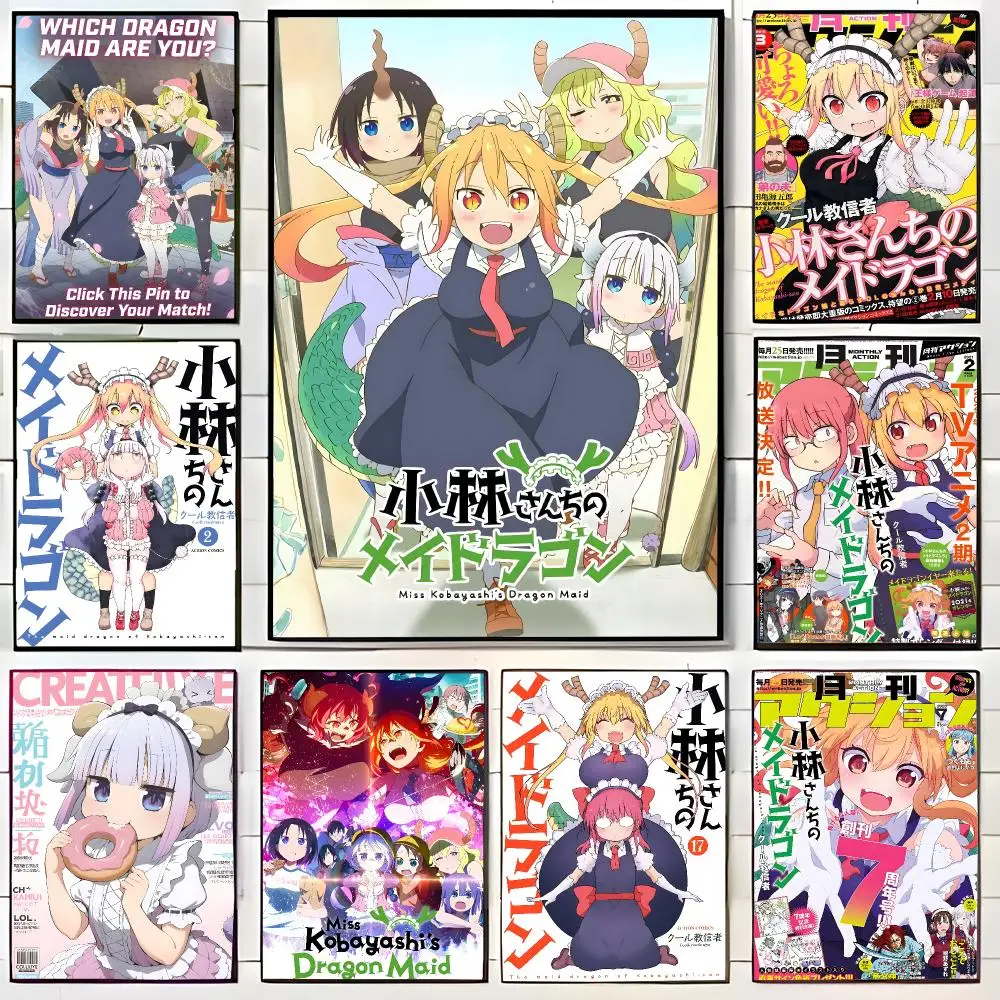 heartwarming anime M-Miss Kobayashi's Dragon Maid Poster Wall Art Print Decorative Mural Home Decor Gift Unframed