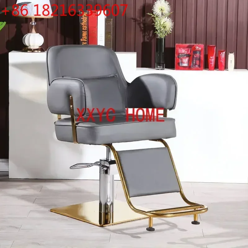TAO Stylist Luxury Aesthetic Golden Barbers Armchair Rotating Mocho Cadeira Equipment MQ50BC