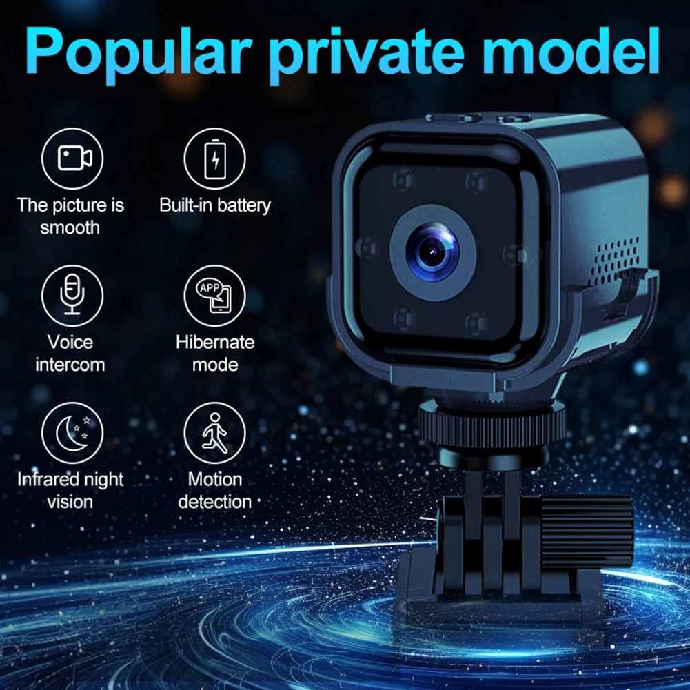 HD 1080P Camera Two Way Audio Smart Wireless Camera Motion Detection Tiny Camera 960mAh for Indoor Outdoor Home Office