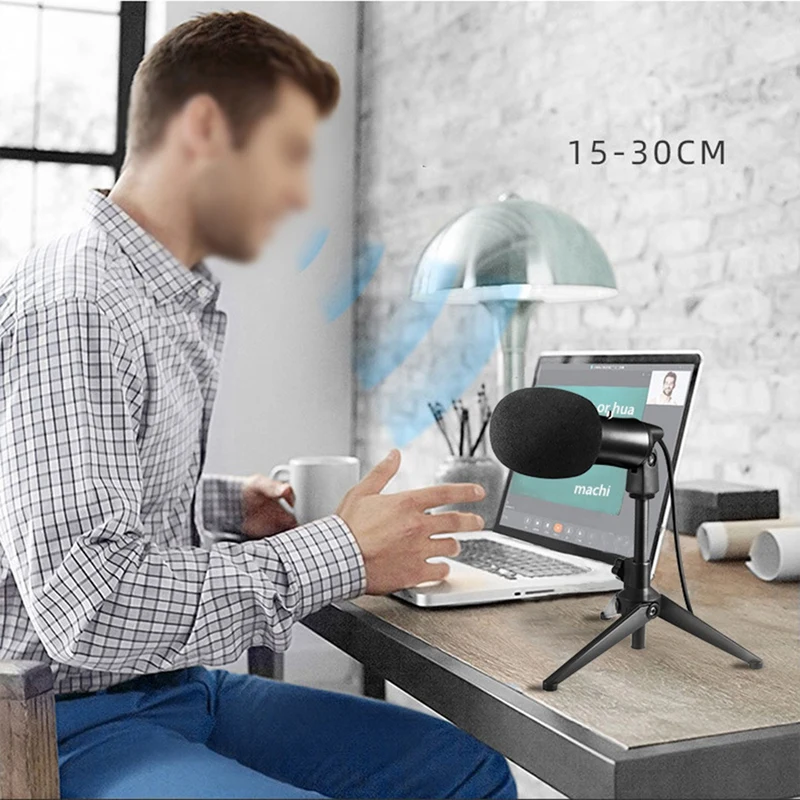 USB Microphone For Computer,Professional Recording Condenser Microphone Compatible With Stand For PC, Laptop,Ipad