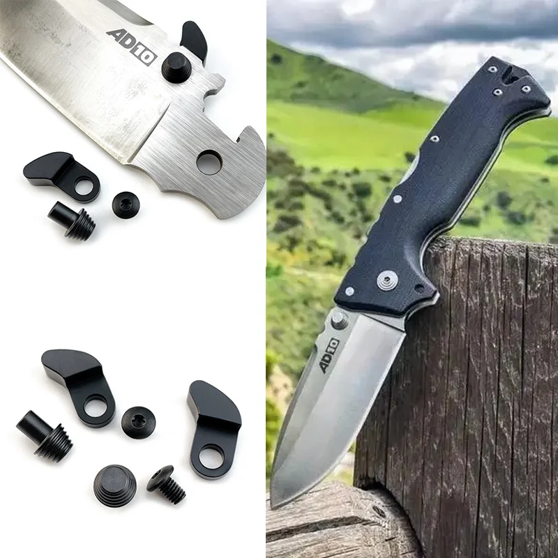 Custom Folding Knife Aluminum Alloy Thumb Pushed Screw Nail Quick Open Hook for Coldsteel Demko AD-10 AD10 Tri-Ad Lock Knives