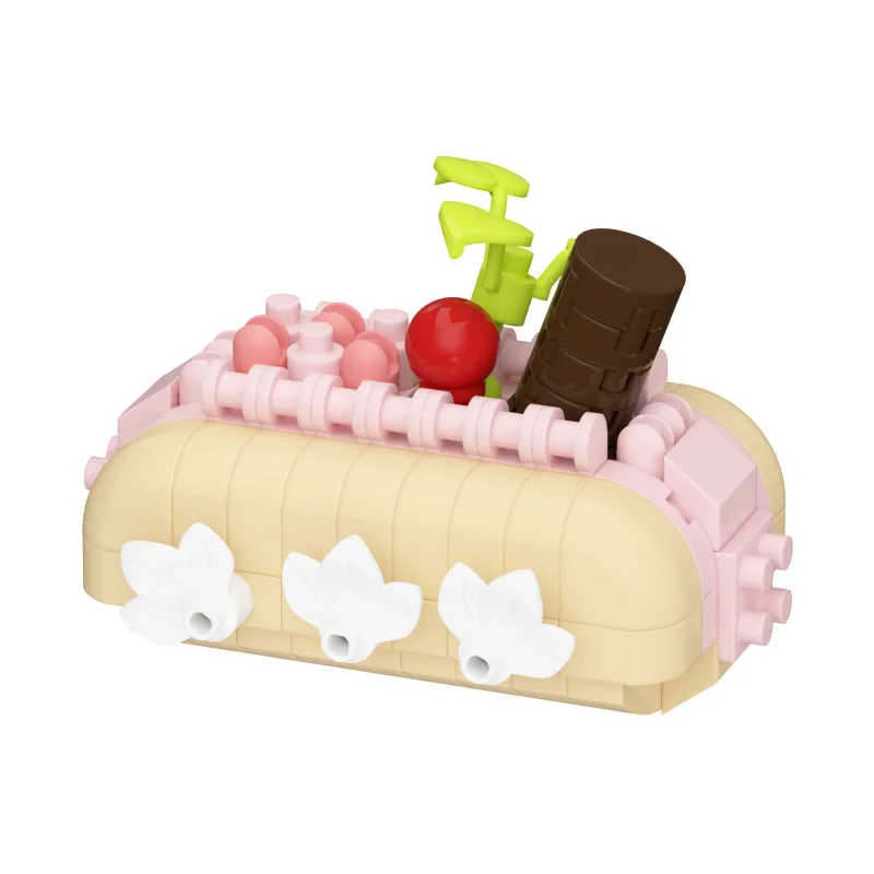 لتقوم بها بنفسك MOC كعكة الهراء نخب الشوكولاته Shuflei السويسري لفة الآيس كريم كريسبي الفطائر اللبنات نموذج الطوب مجموعات أطفال مجموعات اللعب #5