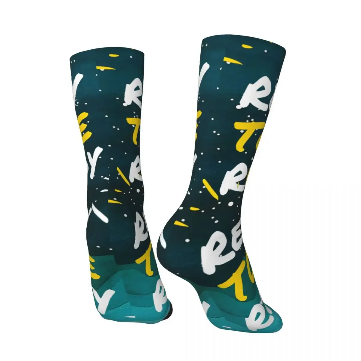 Vintage Motivational Men's compression Socks Unisex Ready To Race Street Style Pattern Printed Novelty Crew Sock