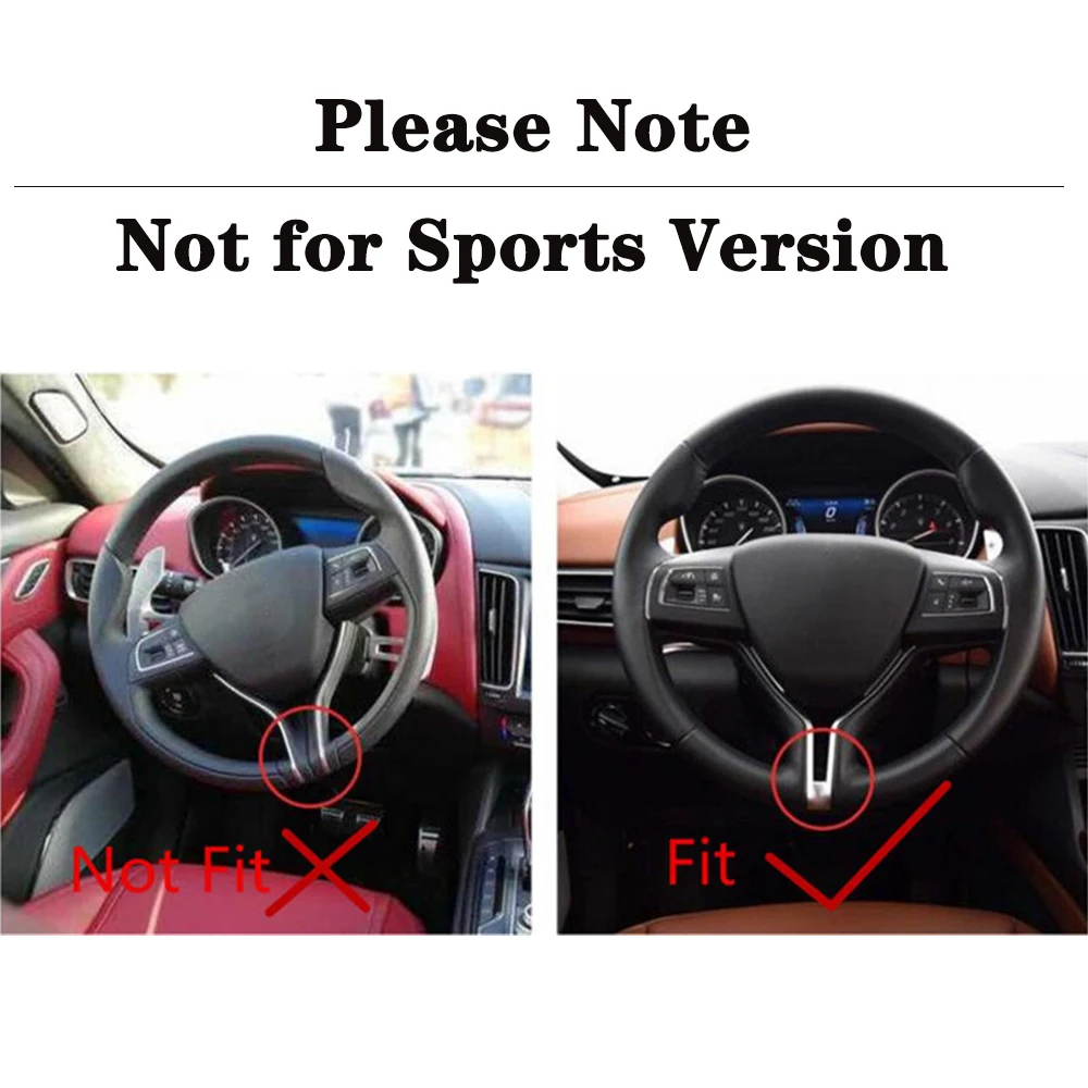 Car Steering Wheel Cover Trim Decoration for Maserati Levante 2016-2019 Ghibli 2014 2015-2017 2018 2019 Interior Accessories