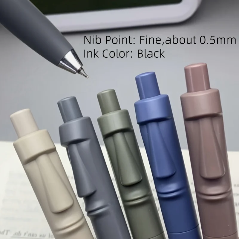 5/6/11 جزيرة عيد الفصح أقلام محايدة لطيفة للغاية، أقلام صورة موي قابلة للتمديد، أقلام جيب صغيرة ذات مركز منخفض للجاذبية، سعة كبيرة #5