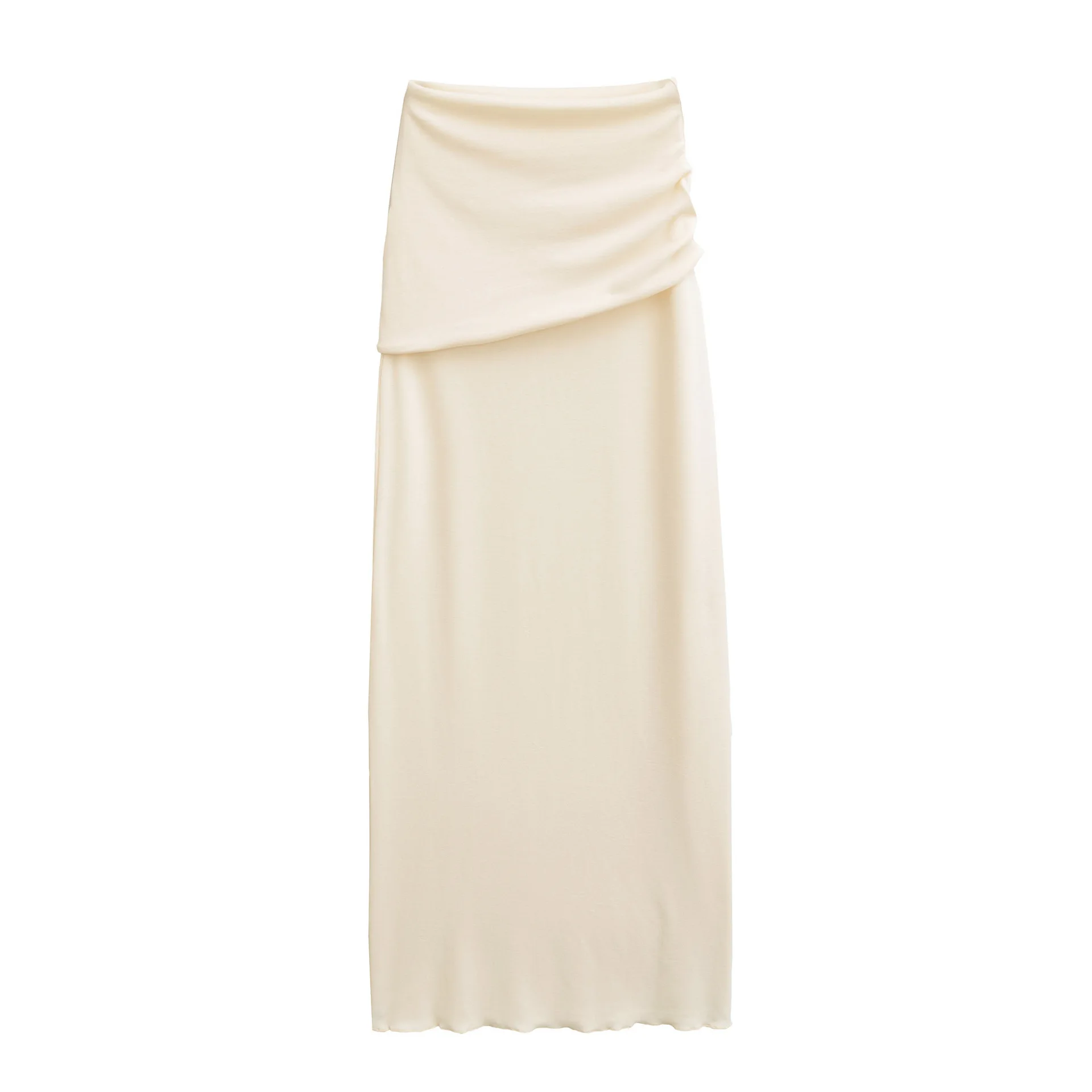 American Style Hot Girl Sexy High Waist Bodycon Midi Skirt Pure Desire Style Turn Waist Skirt Mature Lady Slim Fit Slimming VOB6