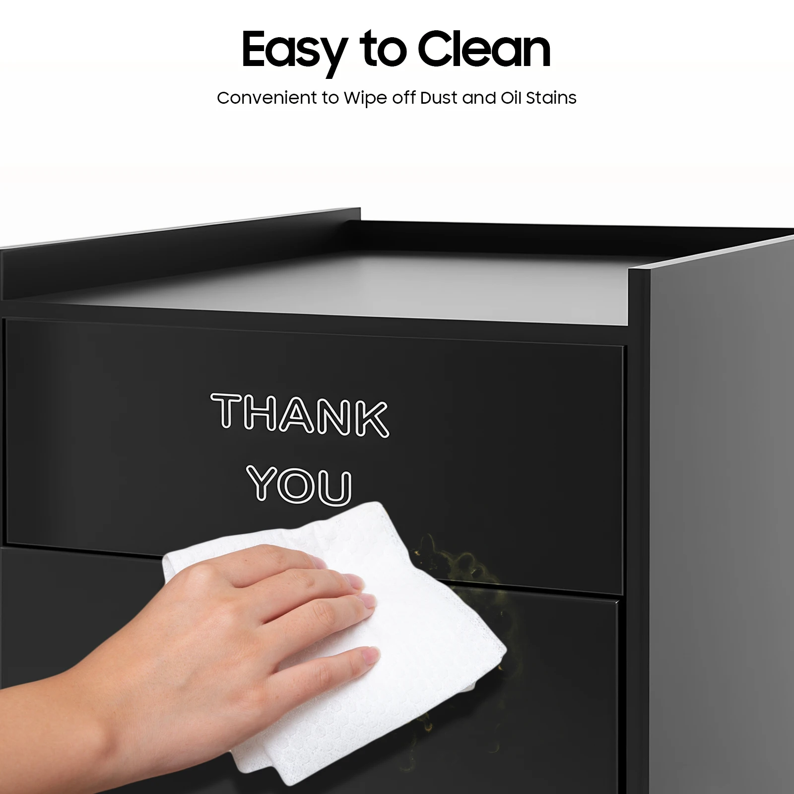30Gal Large Capacity Commercial Trash Can 110.23lbs Load-bearing Eco-board Moisture-proof Freestanding Waste Bin Foldable Canvas Inner Bag Raised Anti-slip Top Baffle Swing Open Door Smooth Burr-free Edge Container for Office Restaurant Cafeteria