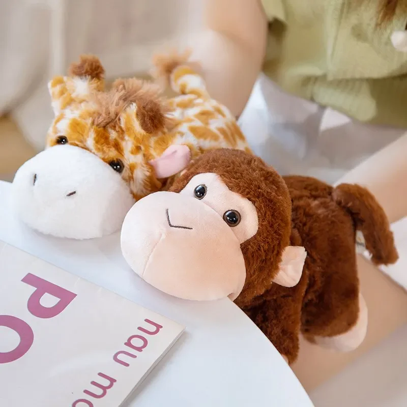 Gefüllte Plüschtiere Spielzeug Hand Finger Story Puppet Kawaii Puppen Pädagogisches Babyspielzeug Ente Lamm Kuh Hund Pferd Kinder Geschenk – Detail 13