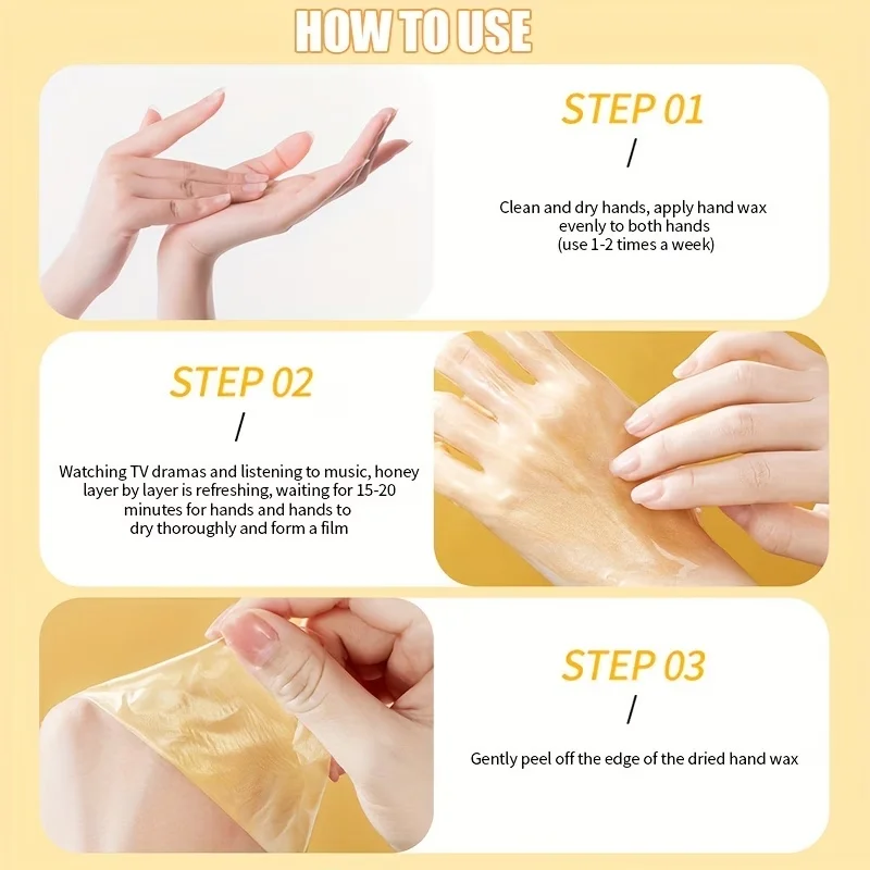 YUITIKUE Rice Essence Firming Peel Off Hand Mask Turmeric Moisturizing Exfoliating Brighten Dry Rough Hand Skin Care 60g