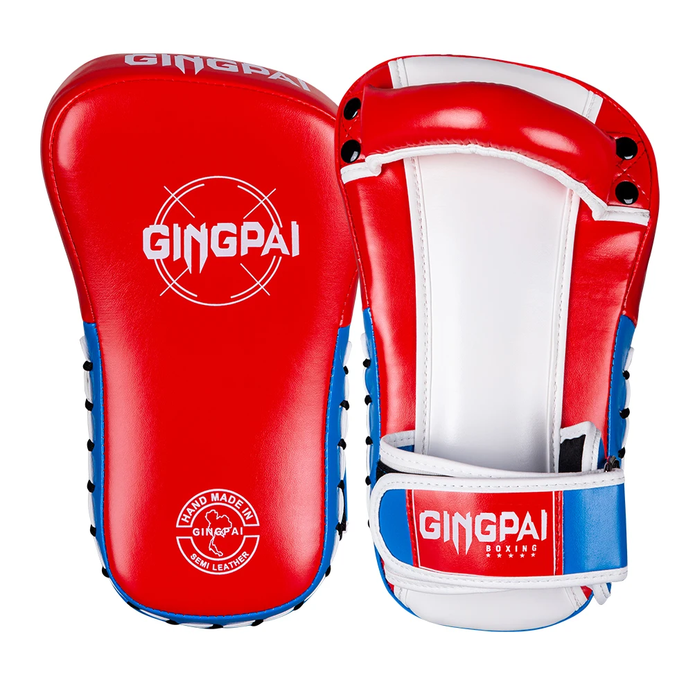 1 Paar Boxen PU Kick Pad Muay Thai Sanda Fußziel Hochelastischer Trainingsblock Freikampf MMA Taekwondo Sanda Handziel – Detail 5