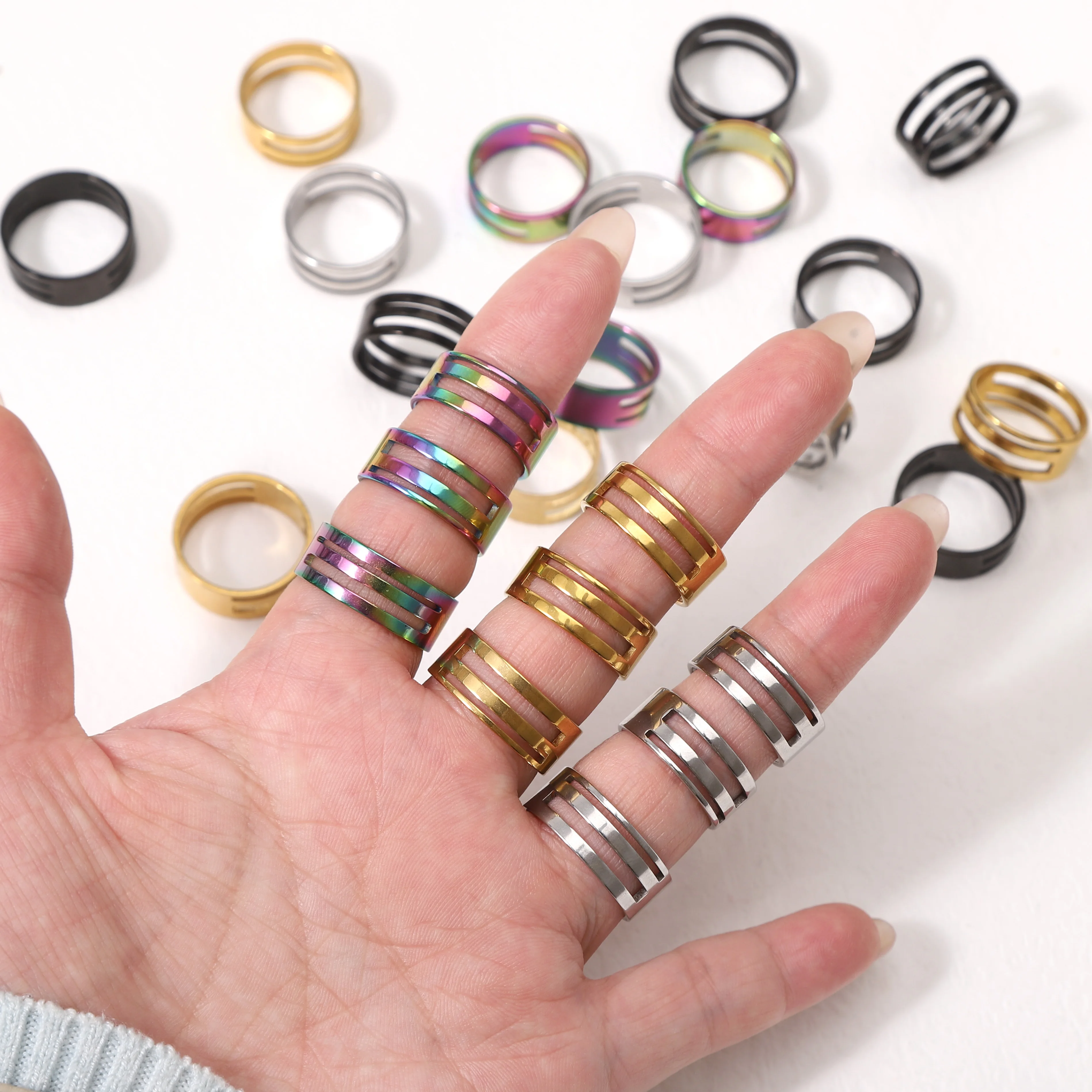 1Pc Copper/Stainless Steel Ring Opener Split Jump Rings Closing Finger Tool For DIY Jewelry Making Bead Pliers Opening Tools