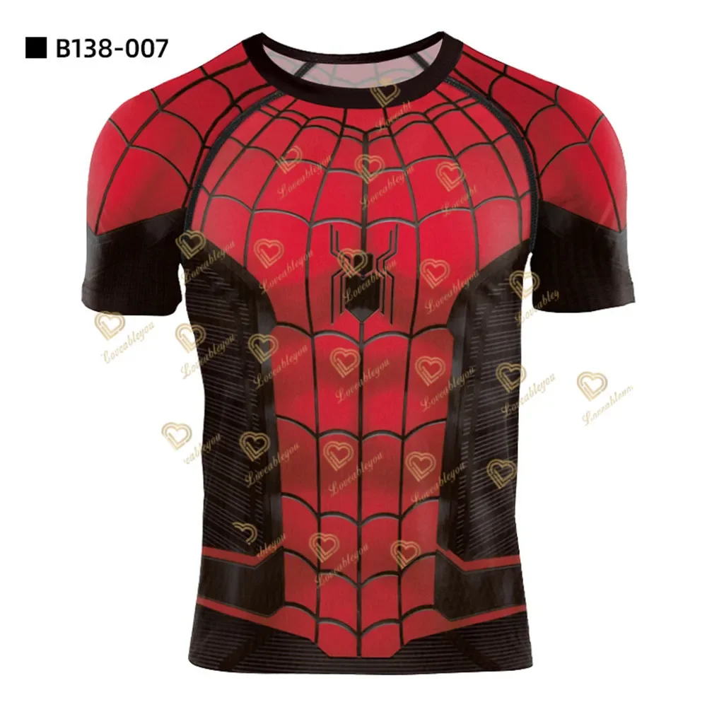 New Summer 3D Printed Men T Shirt Fashion Compression Superhero Cosplay Costume T-Shirt Men Tops Tees Bodybuilding Mens Clothing