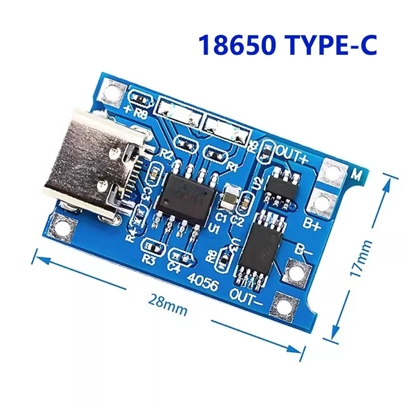 10Pc Micro/Mini USB TypeC 5V 18650 TP4056 Lithium Battery Charger Module Charging Board With Protection Dual Functions 1A Li-ion