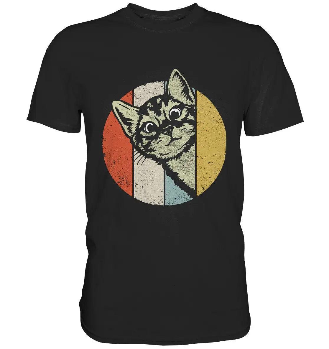 Retro Cat Vintage T Shirt