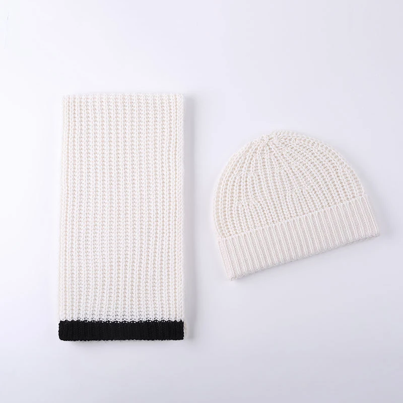 Topi Syal Wanita Musim Dingin Beanie Wol Kasmir Rajut Warna Solid Aksesori Hangat Untuk Musim Gugur Cuaca Dingin Olahraga Ski Luar Ruangan