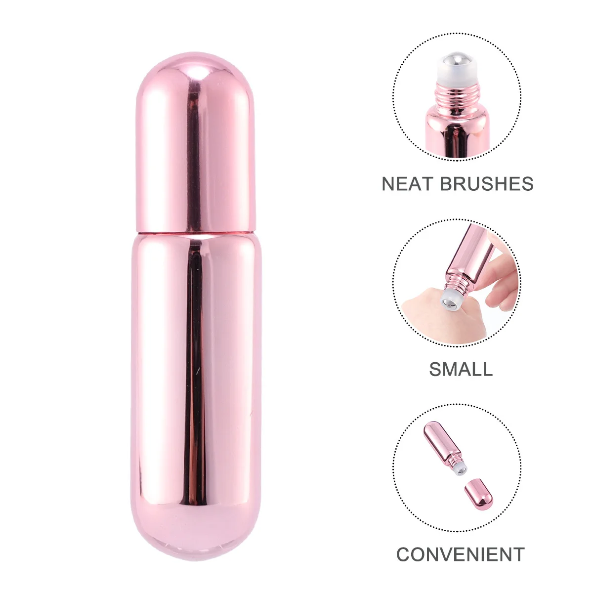 12Pcs 5ml 롤러 볼 병 품질 재료 누출 방지 여행 향수 로션 용기 롤러 병 롤온 병