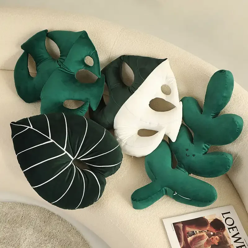 Nordic Leaf Pillow for Sofa Room Decor Bedroom Bed Cushion Monstera Throw Decorative Pillow Chair Cushion Home Decor Stuffed