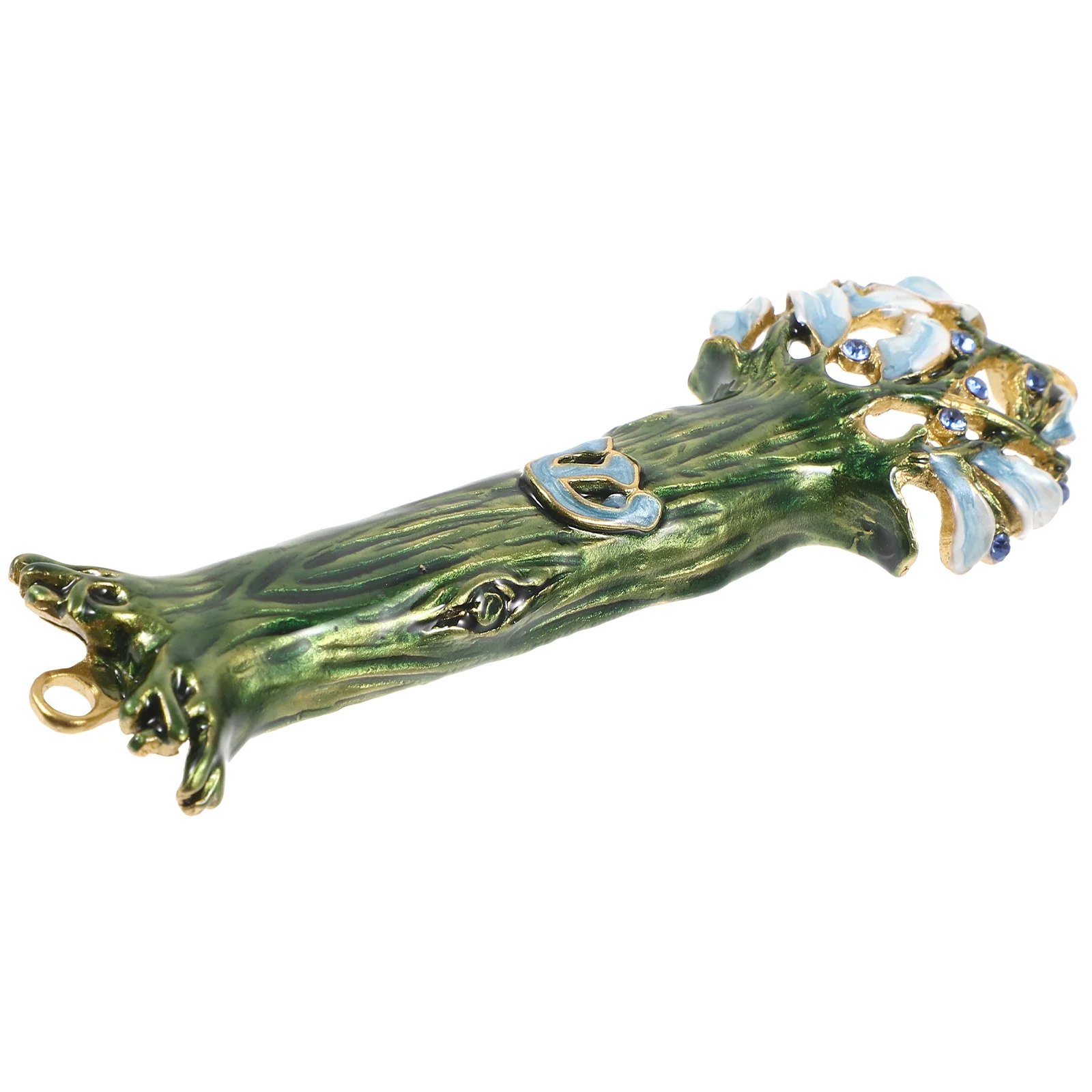 Jewish Wishing Charm Decorate Mezuzah Scroll House Blessing Cloisonne Case Alloy Metal for Door