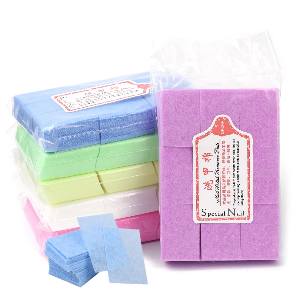 400Pcs Nail Cotton Polish Remover Wipes Gel Clean Manicure Napkins Lint-Free Wipes Cleaner Paper Pads Towel Nail Tool