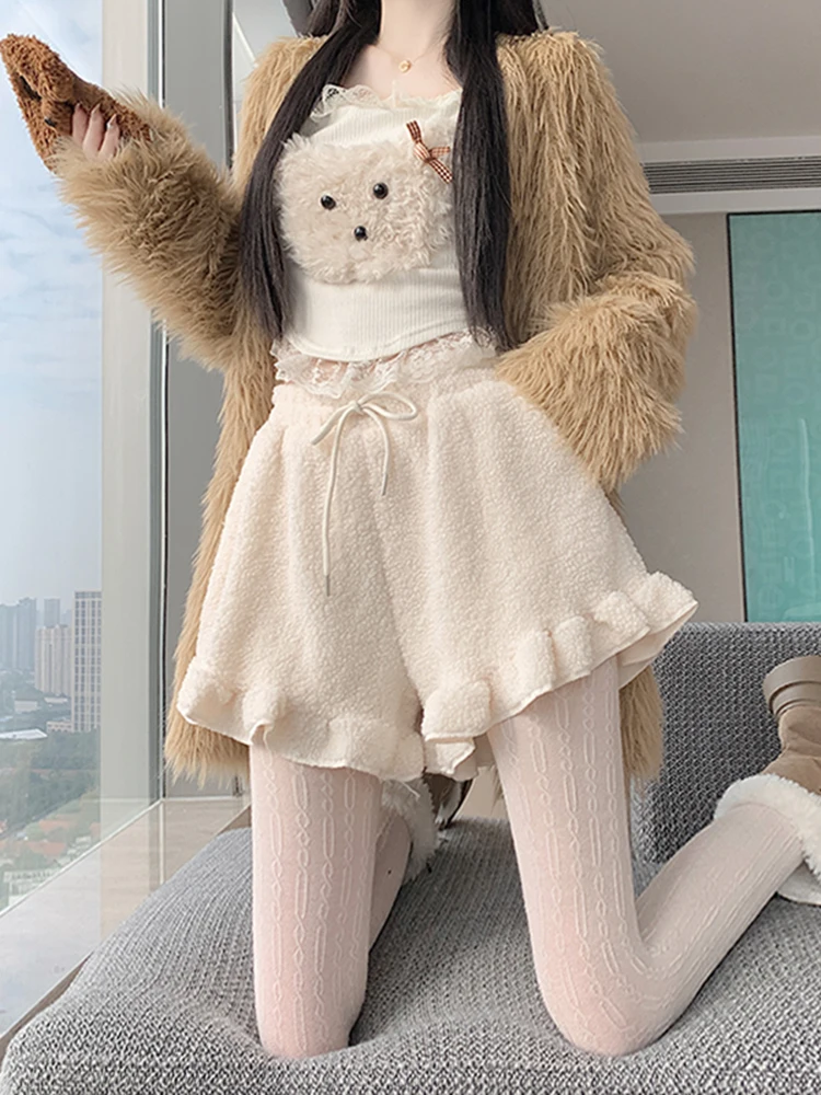 

Ele High-Waist Thiened Elastic Casual Pants Women's Winter New Sle Versatile Belted A-Line orts Faion Sensation