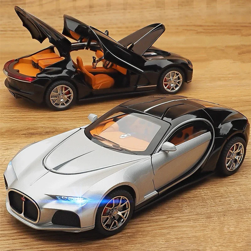 1:32 アトランティック合金スポーツカーモデルダイキャストメタルレーシング車両カーモデルサウンドとライトシミュレーションコレクション子供のおもちゃギフト