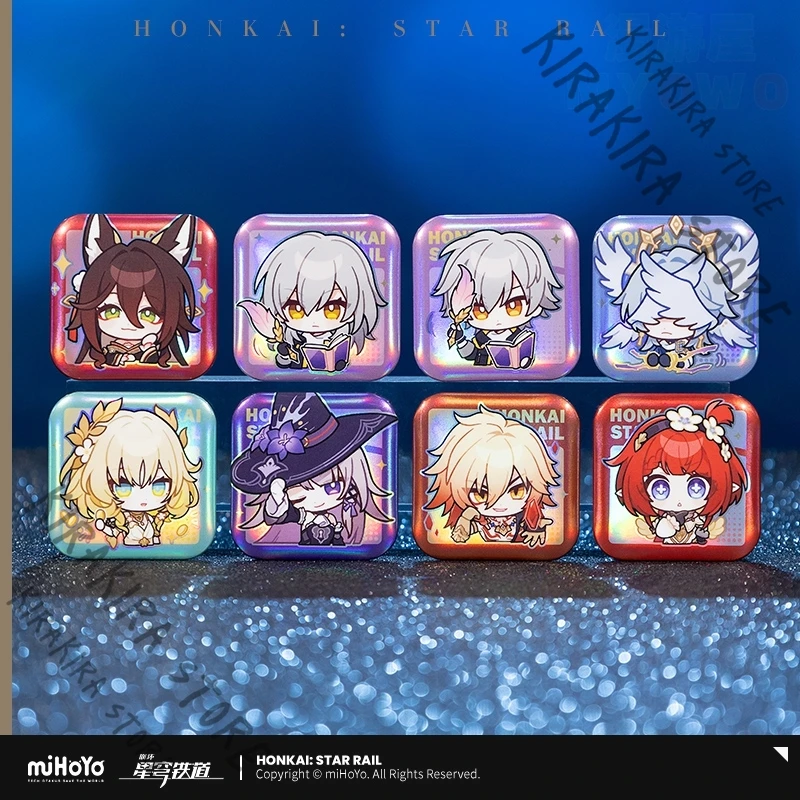 

Honkai: Star Rail Official Genuine Square Badge Rappa Aventurine Cosplay Brooch Anime Emblem Pendants Hanging Drop Accessories