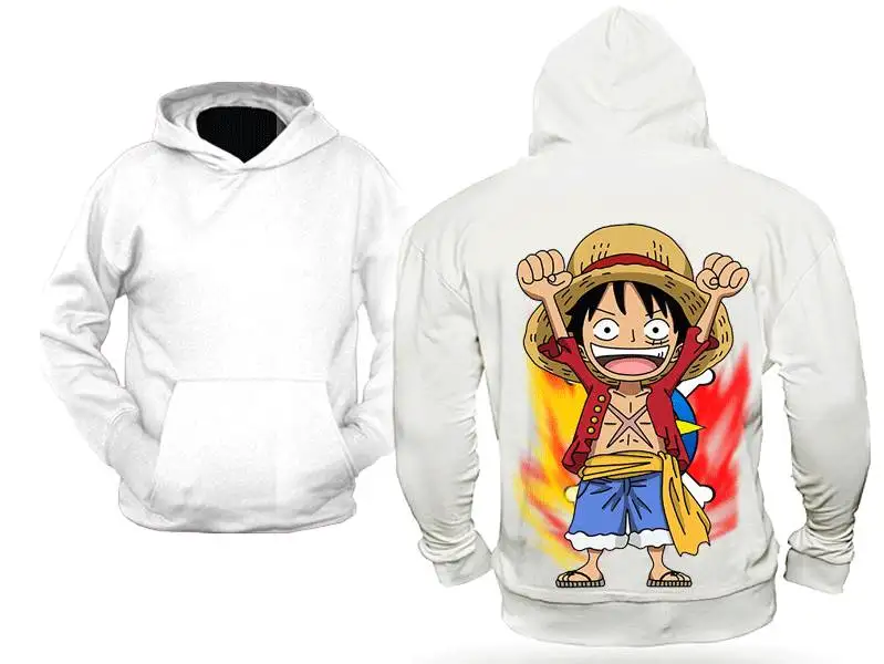 Felpa con cappuccio anime giapponese One Piece per bambini Autunno Inverno Indossare set famiglia in cotone a maniche lunghe extra Felpa genitore-figlio